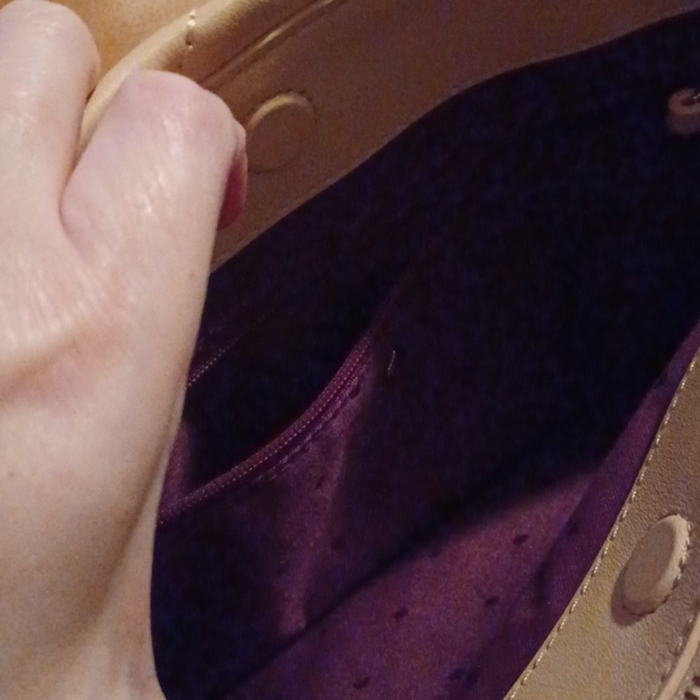 > Kate Spade Elegant Tan/pink Quilted Leather Tote Bag - Picture 8 of 16